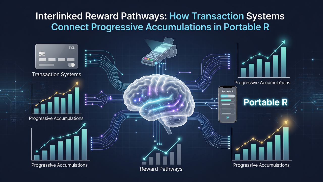 Flowchart depicting progressive accumulation links between mobile roulette and table game transactions