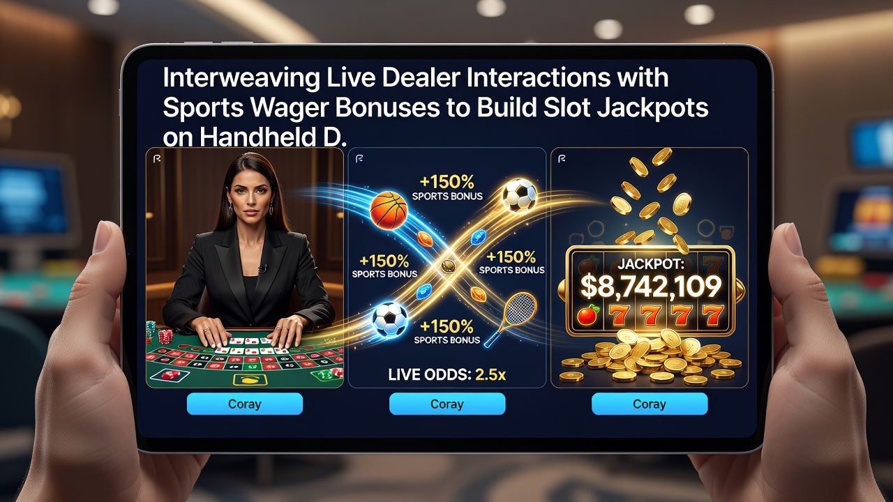 Close-up of smartphone screen showing live dealer table alongside accumulating slot jackpot meter