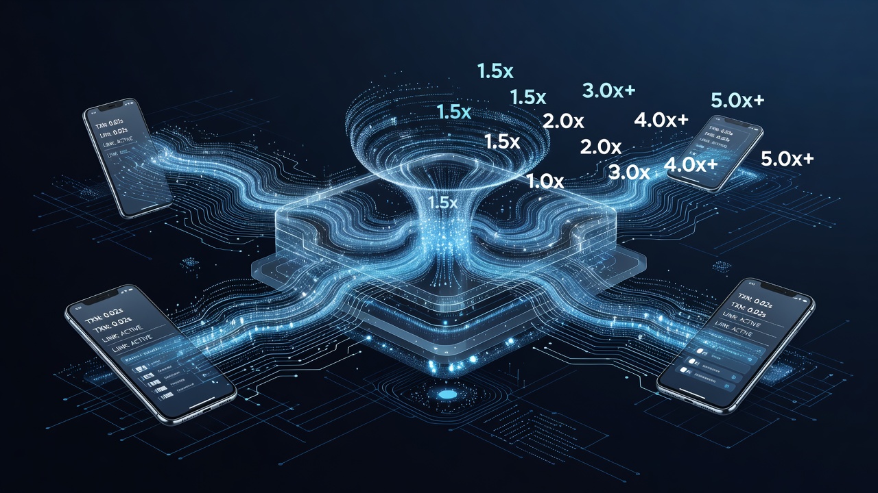 Illustration of data flow from mobile transactions through progressive slots into live dealer table transitions
