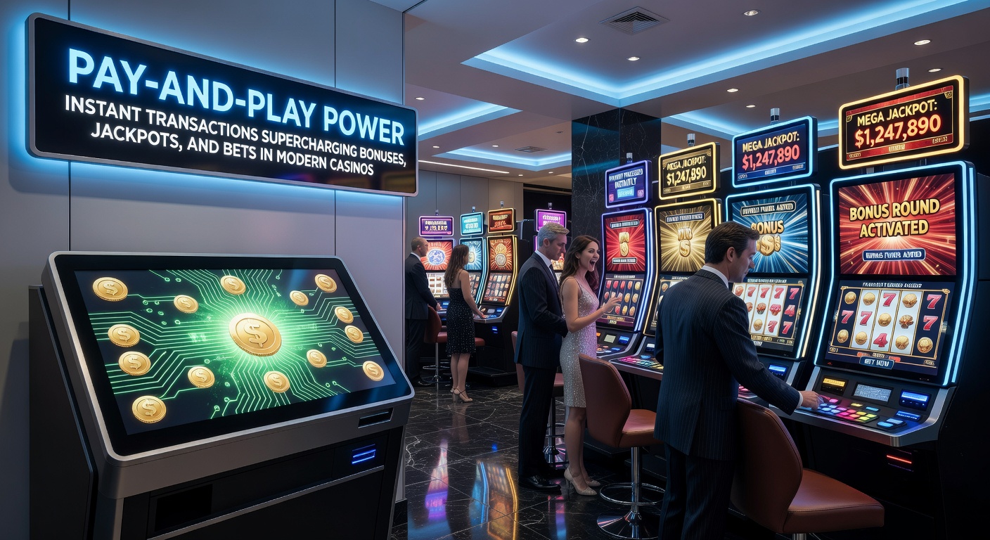 Dynamic split-screen showing instant bank transfer on phone leading to exploding slot jackpot and live sports bet confirmation
